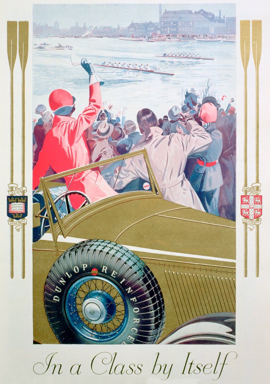 Annonse for Dunlop-dekk, 1932 av Unbekannt