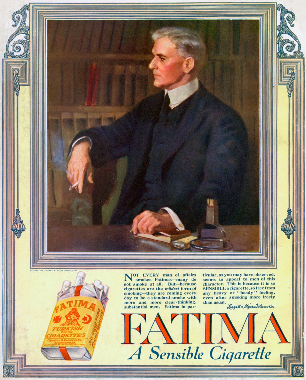 Annonse for Fatima-sigaretter, 1916 av Unbekannt