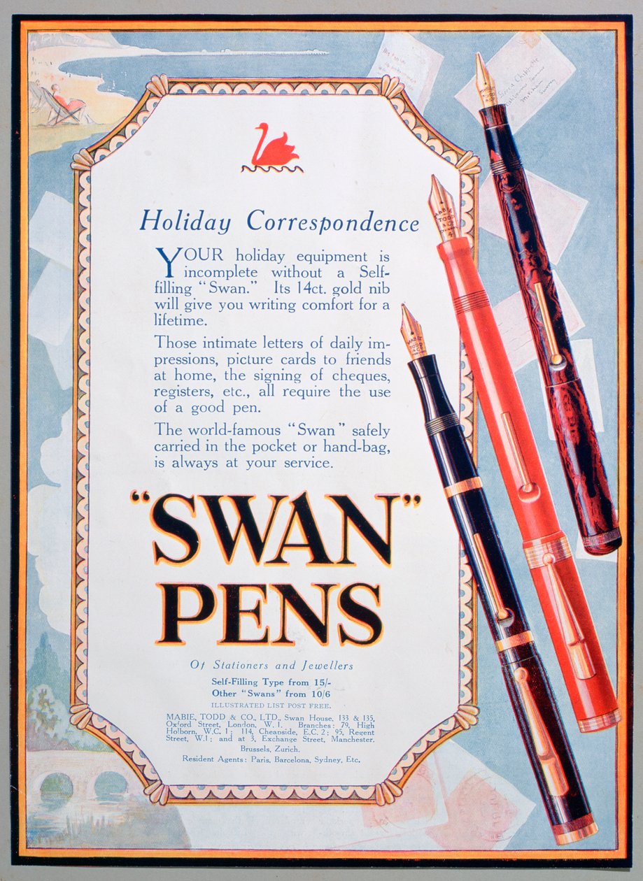 Annonse for svanepenner, 1906 av Unbekannt