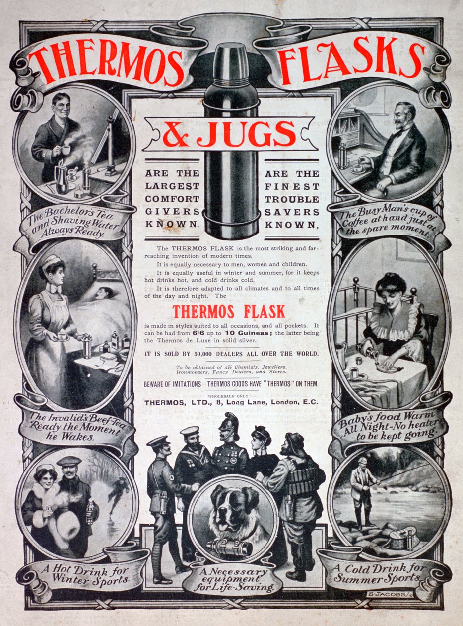 Annonse for termosflasker og kanner, 1910 av Unbekannt