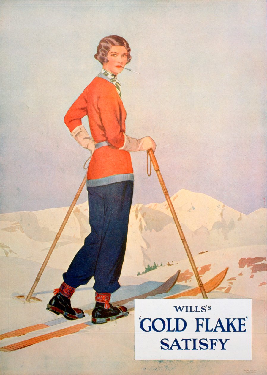Annonse for Wills Gold Flake-sigaretter, 1930 av Unbekannt