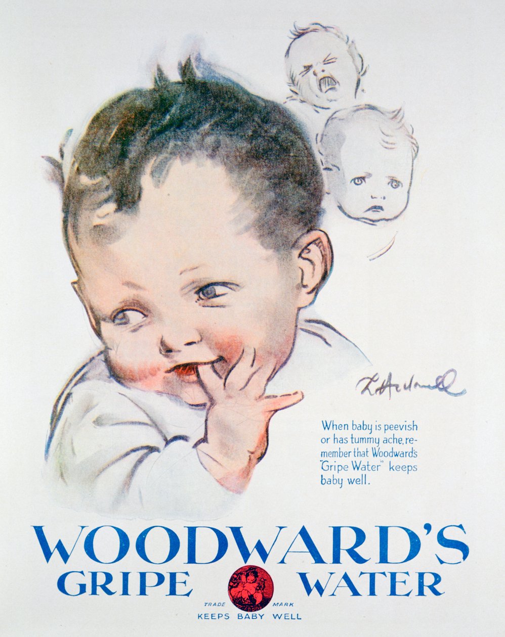 Annonse for Woodwards Gripe Water, 1925 av Unbekannt