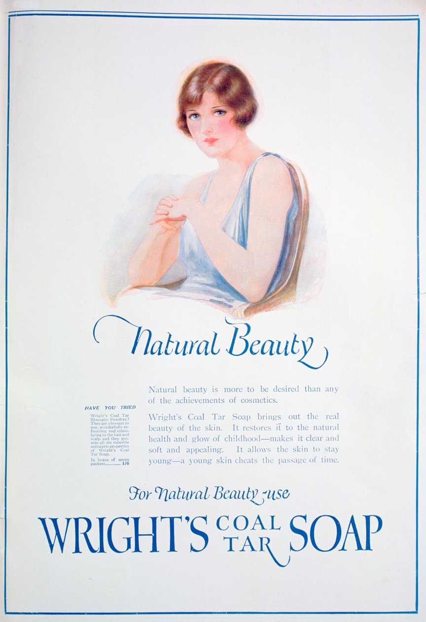 Annonse for Wrights kulltjæresåpe, 1925 av Unbekannt
