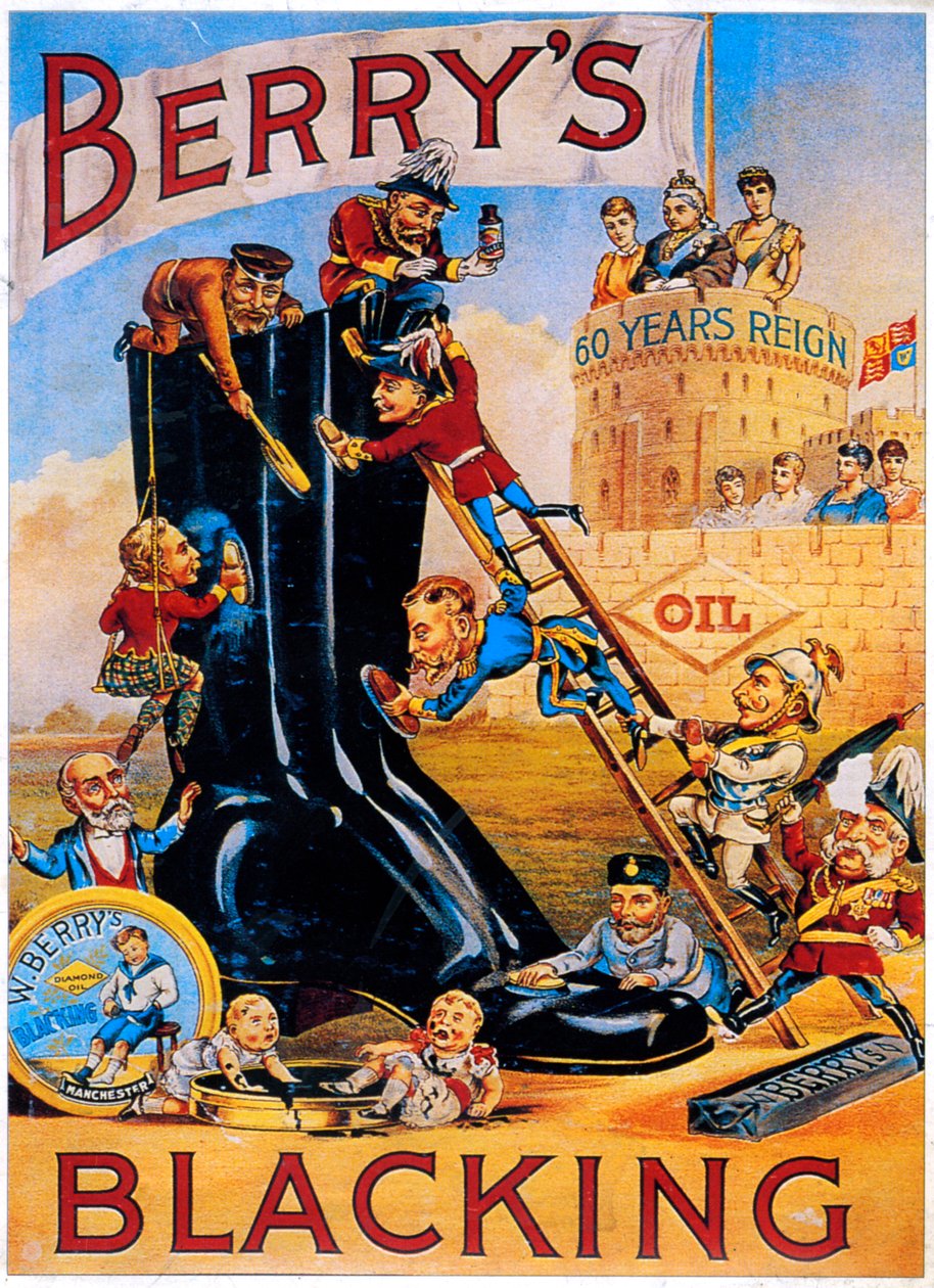 Annonse for Berrys støvellakk, 1887 av Unbekannt