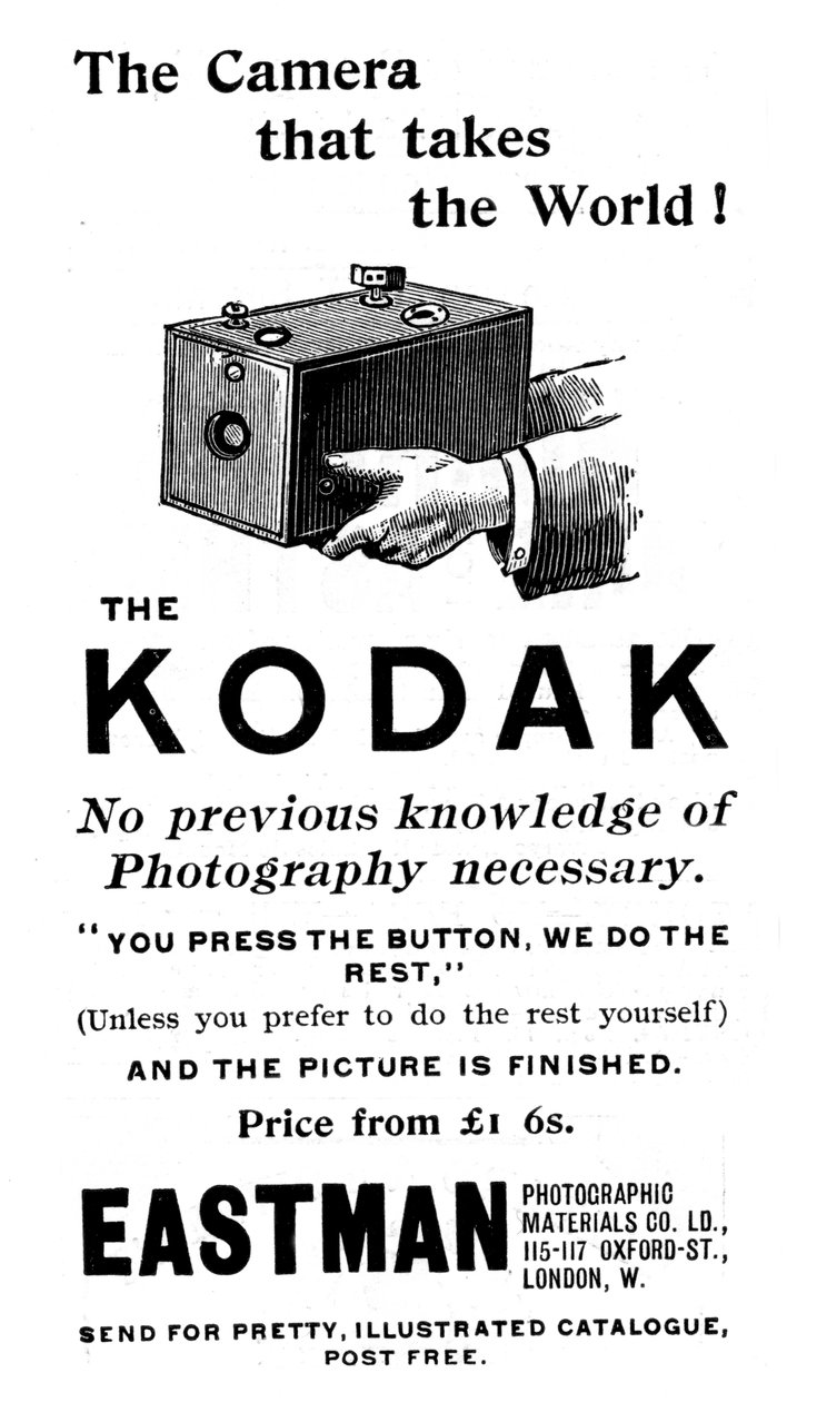 Annonse for Kodak-kameraer, 1893 av Unbekannt