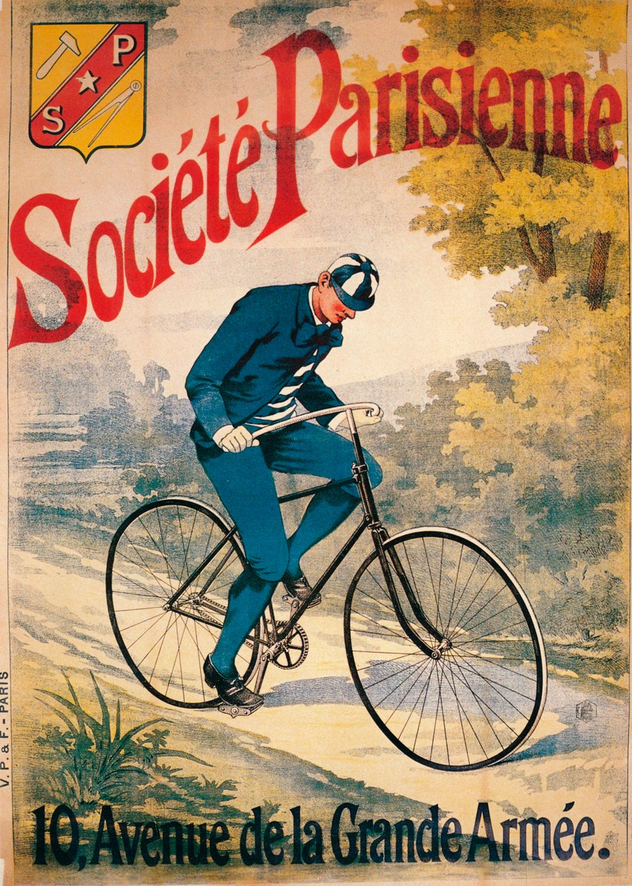 Annonse for Societe Parisienne-sykler, c1895 av Unbekannt