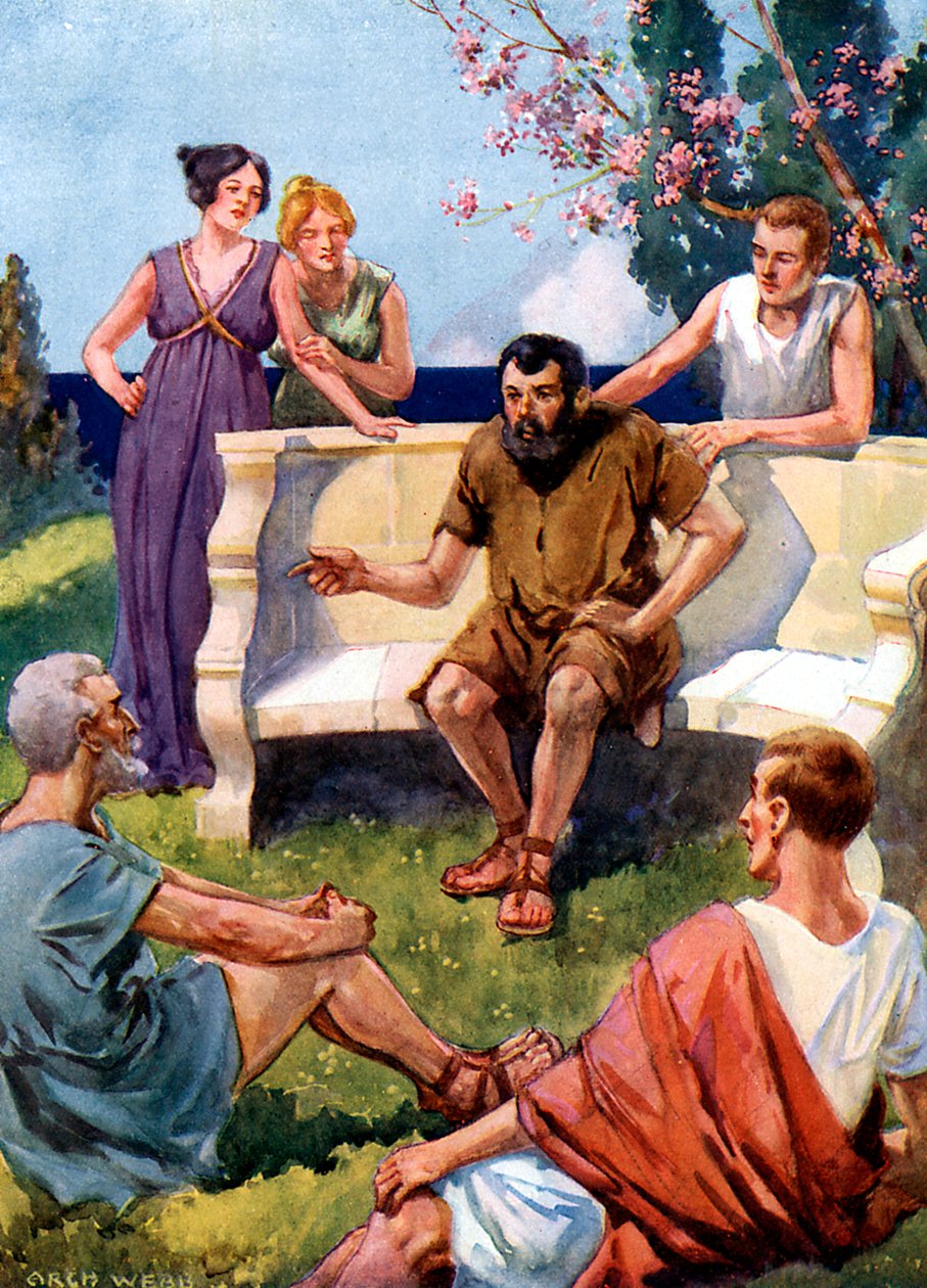 Aesop, gresk fabulist, ca 1900 av Unbekannt