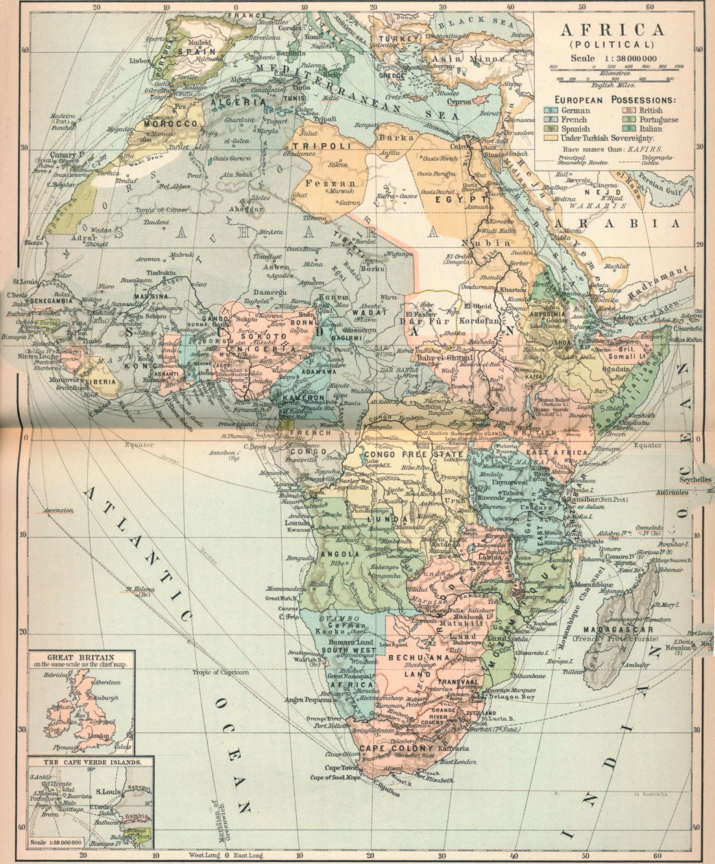 Africa Political, c1902, 1903 av Unbekannt