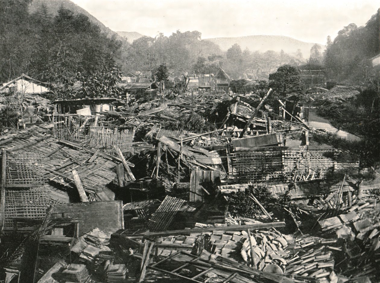 Etter jordskjelvet, Gifu, Japan, 1895. av Unbekannt