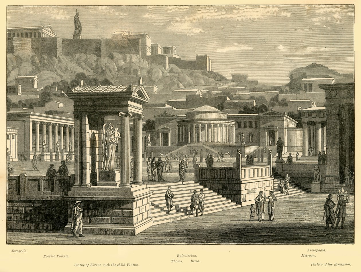 Agora i Athen restaurert, 1890. av Unbekannt