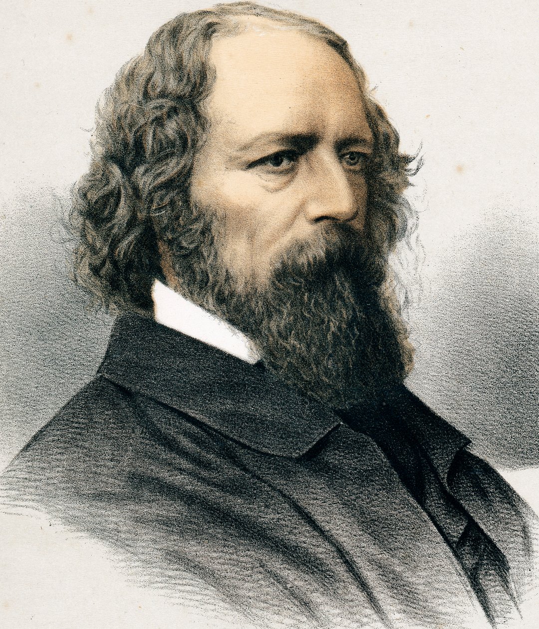 Alfred Tennyson, 1st Baron Tennyson, engelsk poet, c1880 av Unbekannt