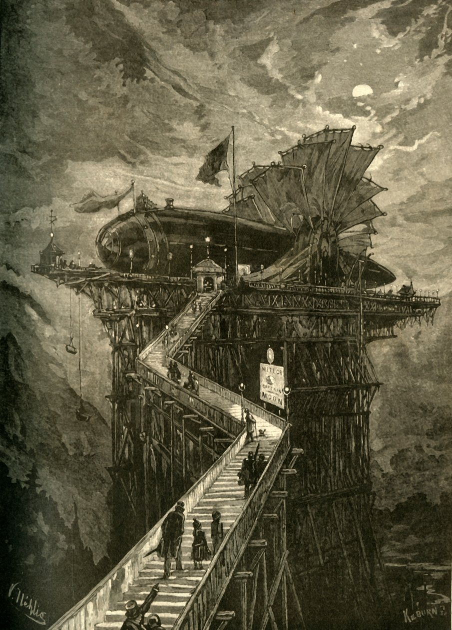Alle ombord for månen!, 1881. av Unbekannt
