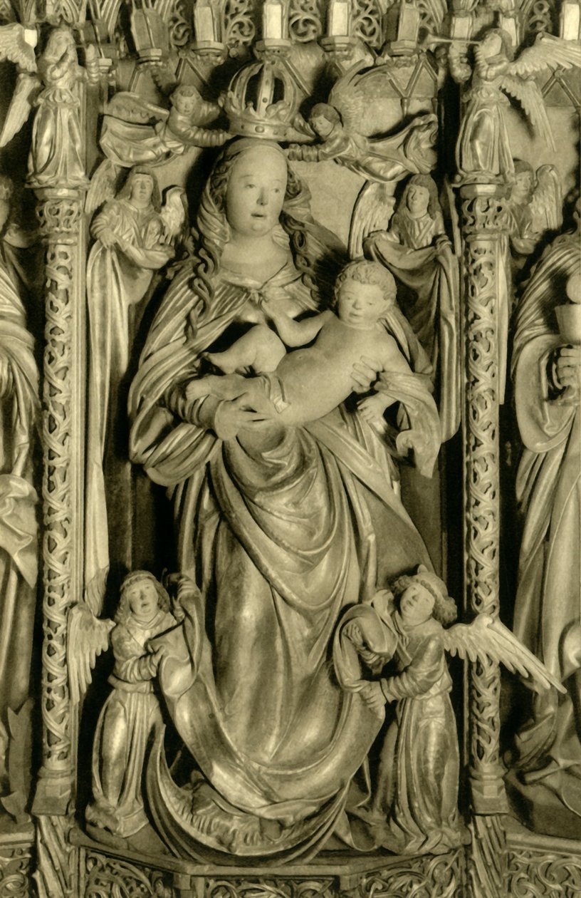 Altertavle, Hallstatt sognekirke, Hallstatt, Øvre Østerrike, c1935. av Unbekannt