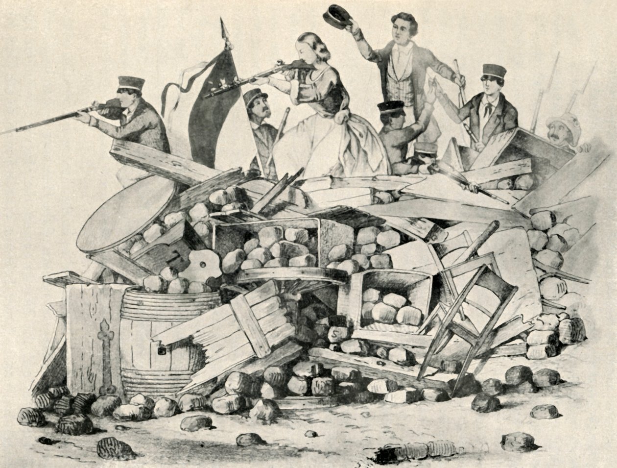 An Amazon on the Barricades, 1800-tallet, 1947. av Unbekannt