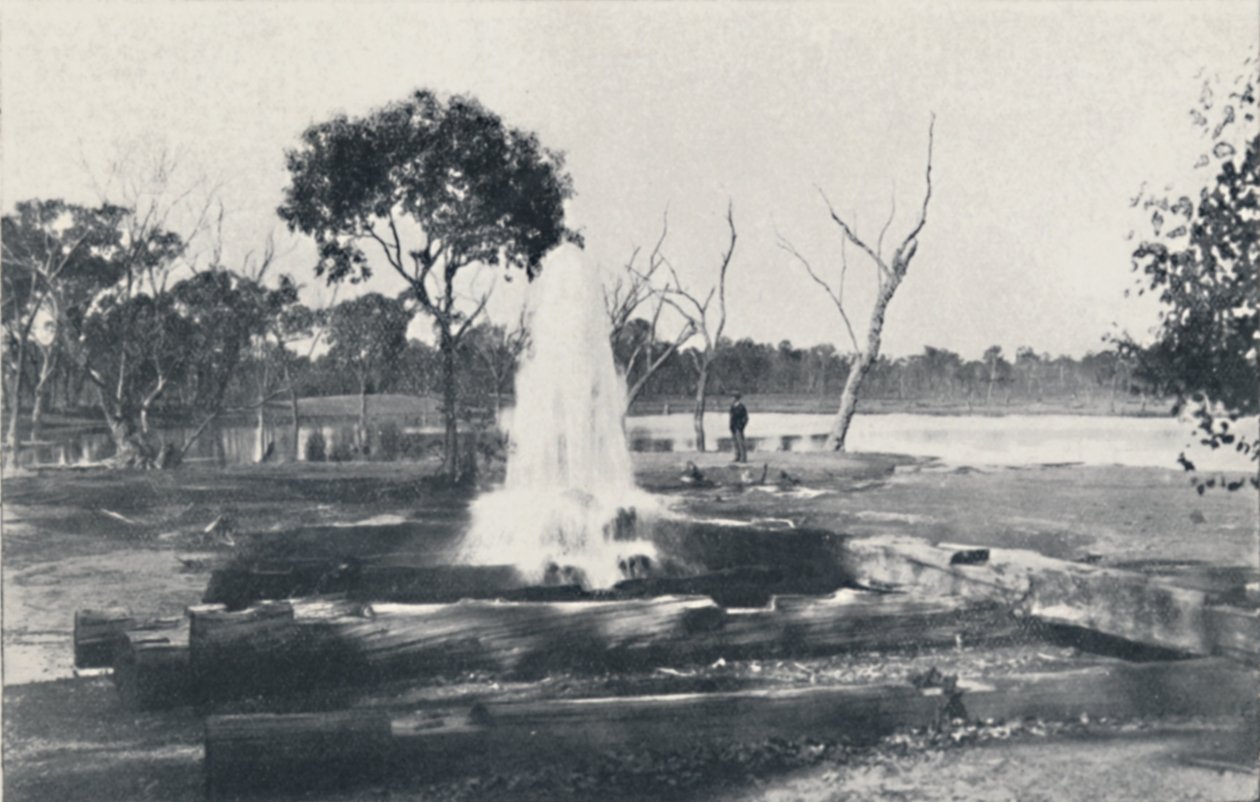 En artesisk brønn, 1923. av Unbekannt