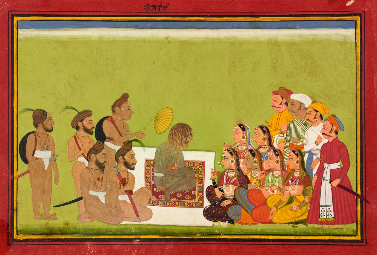 Et publikum med Rom Rishi, ca. 1700-1725. av Unbekannt