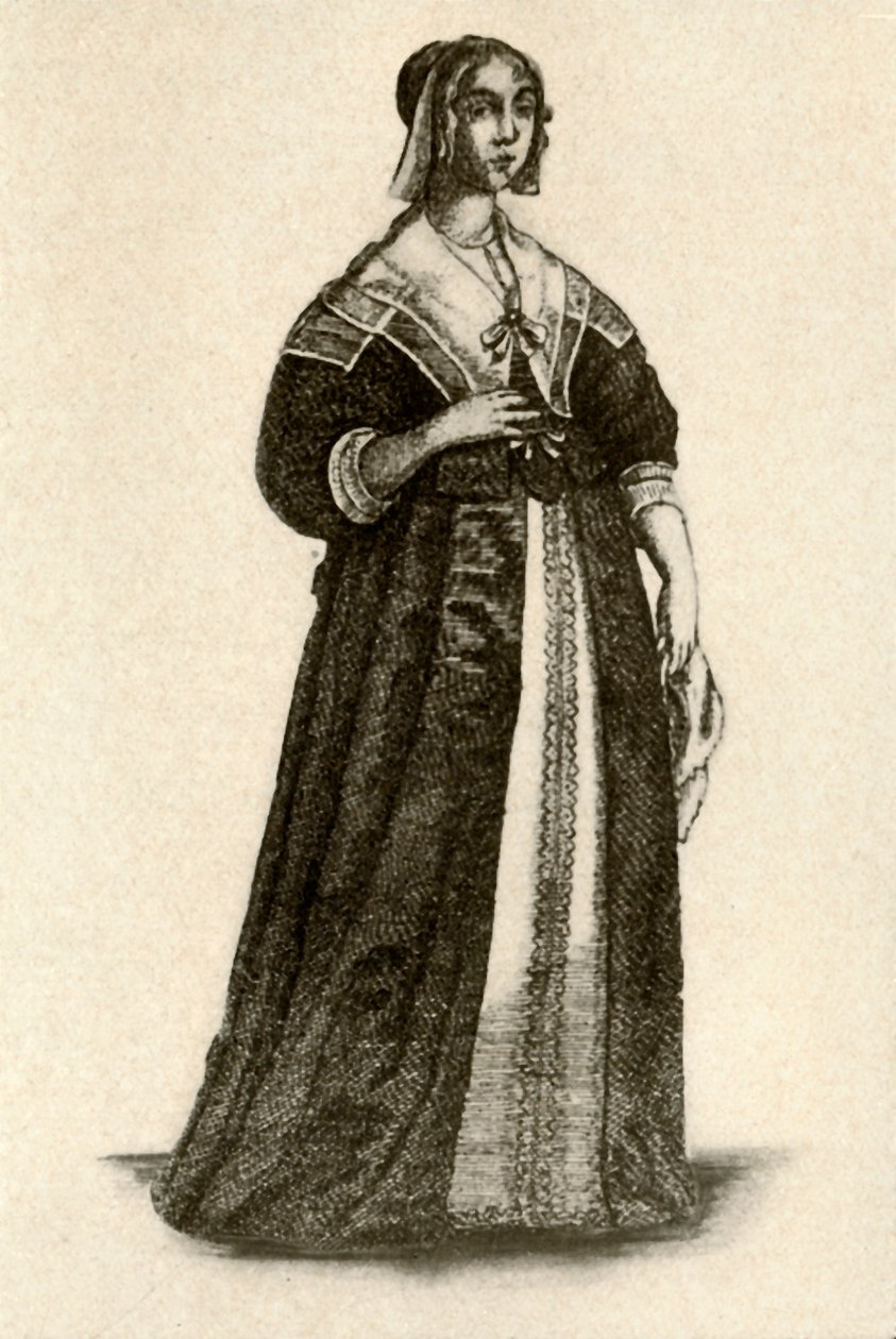 En engelsk dame i husets kjole, 1640, 1937. av Unbekannt