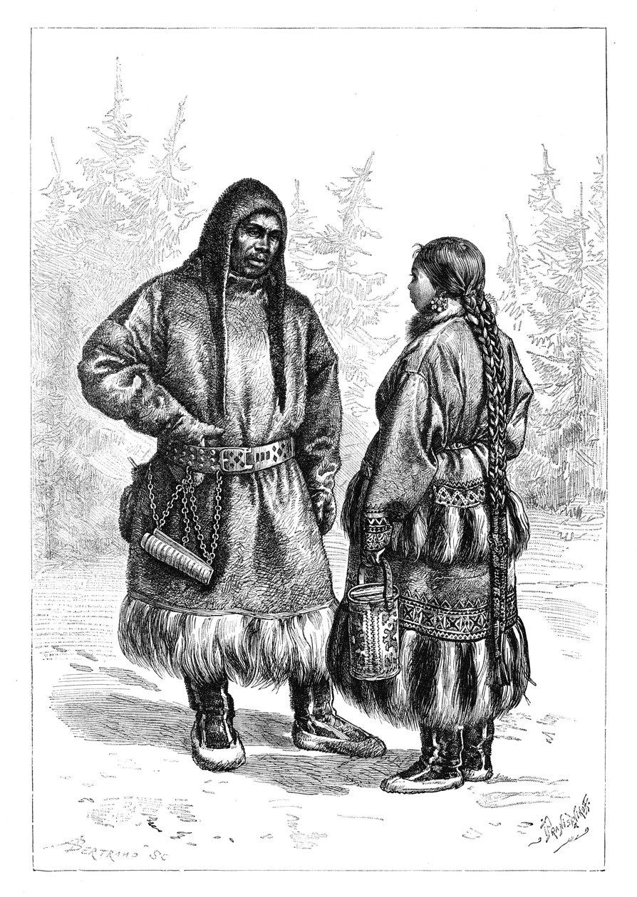Et Ostyak-par, Asia, 1895 av Unbekannt