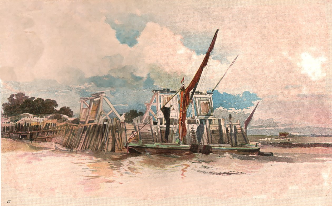En utendørs skisse, c1900. av Unbekannt
