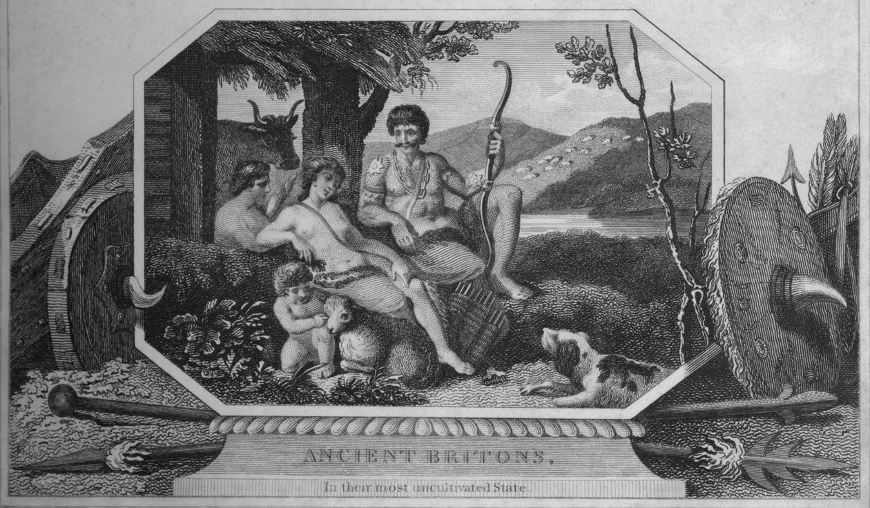 Gamle briter, i deres mest ukultiverte stat, 1838 av Unbekannt