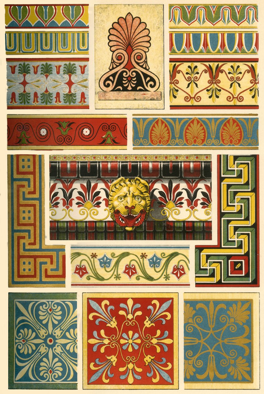Gammel gresk polykrom arkitektur, 1898. av Unbekannt