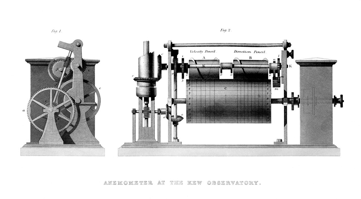 Vindmåler ved Kew Observatory, 1866 av Unbekannt