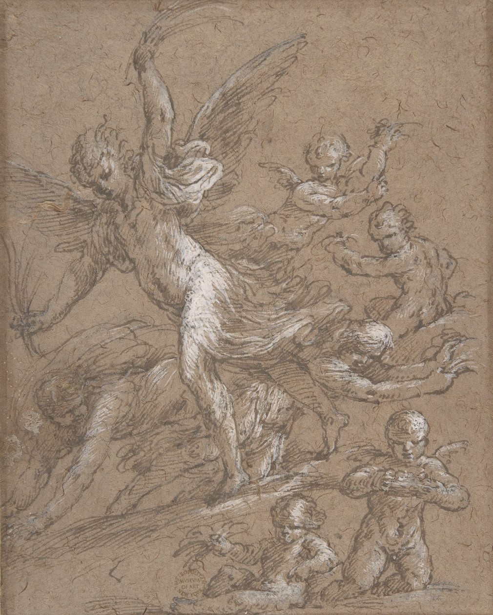 Engler og Putti, 1600-tallet. av Unbekannt