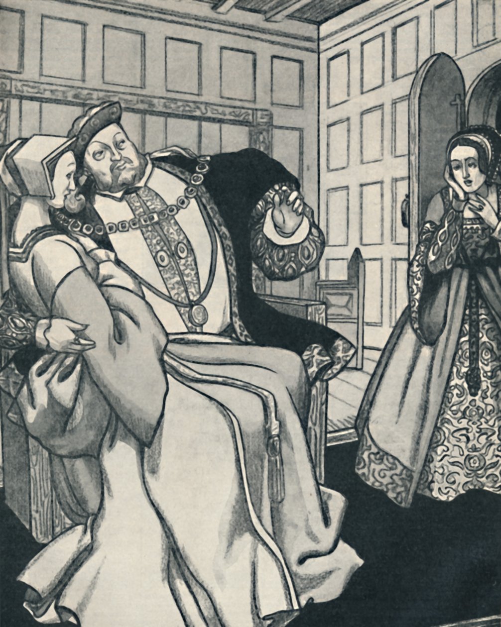 Anne Boleyn mottar et stort sjokk, c1934 av Unbekannt
