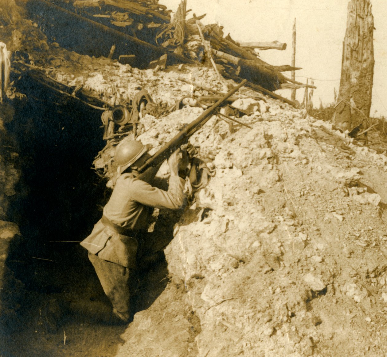 Luftvernskyting med maskingevær, c1914-c1918 av Unbekannt