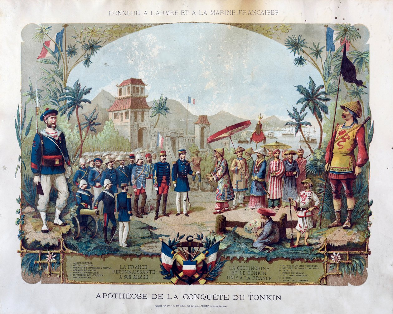 Apotheosis of the Conquest of Tonkin, ca 1885. av Unbekannt