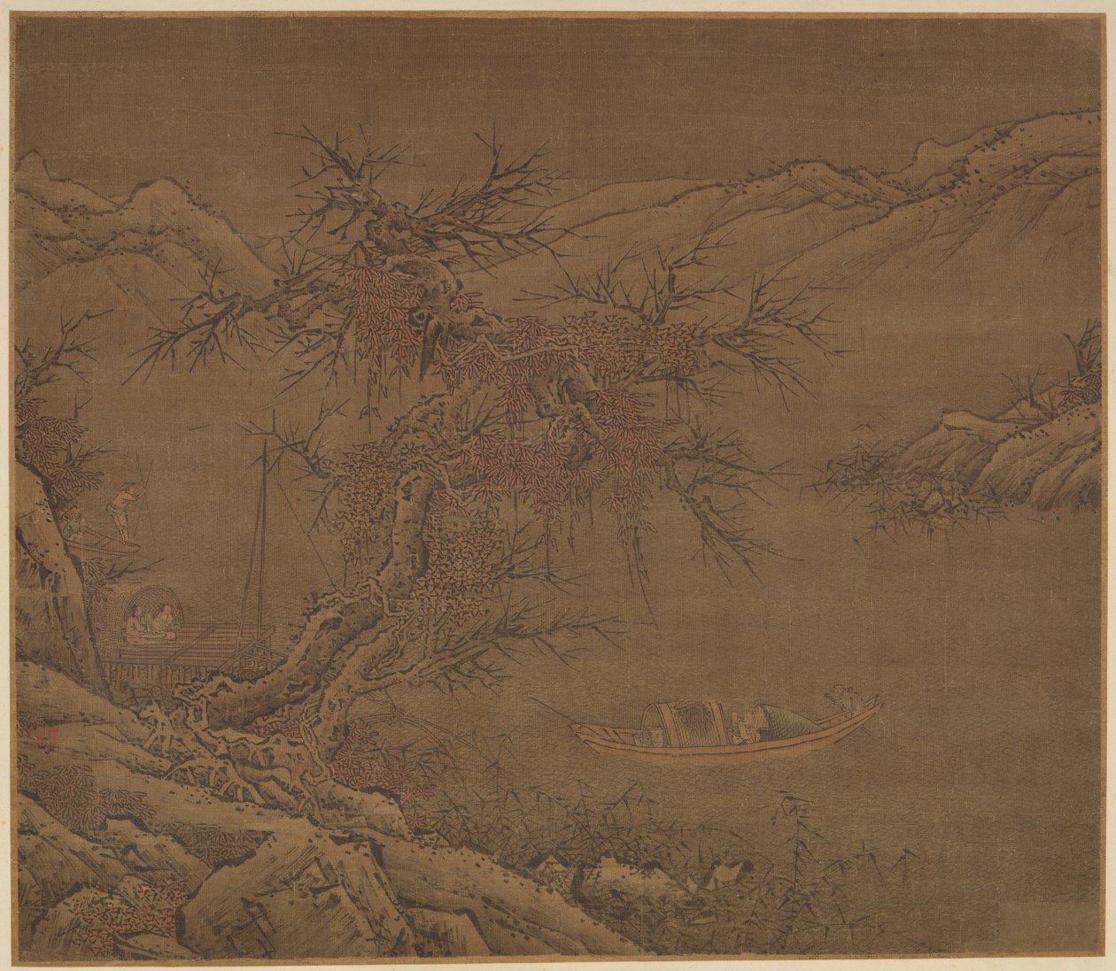 Nærmer seg vinterkysten, Ming-dynastiet, 1368-1644. av Unbekannt