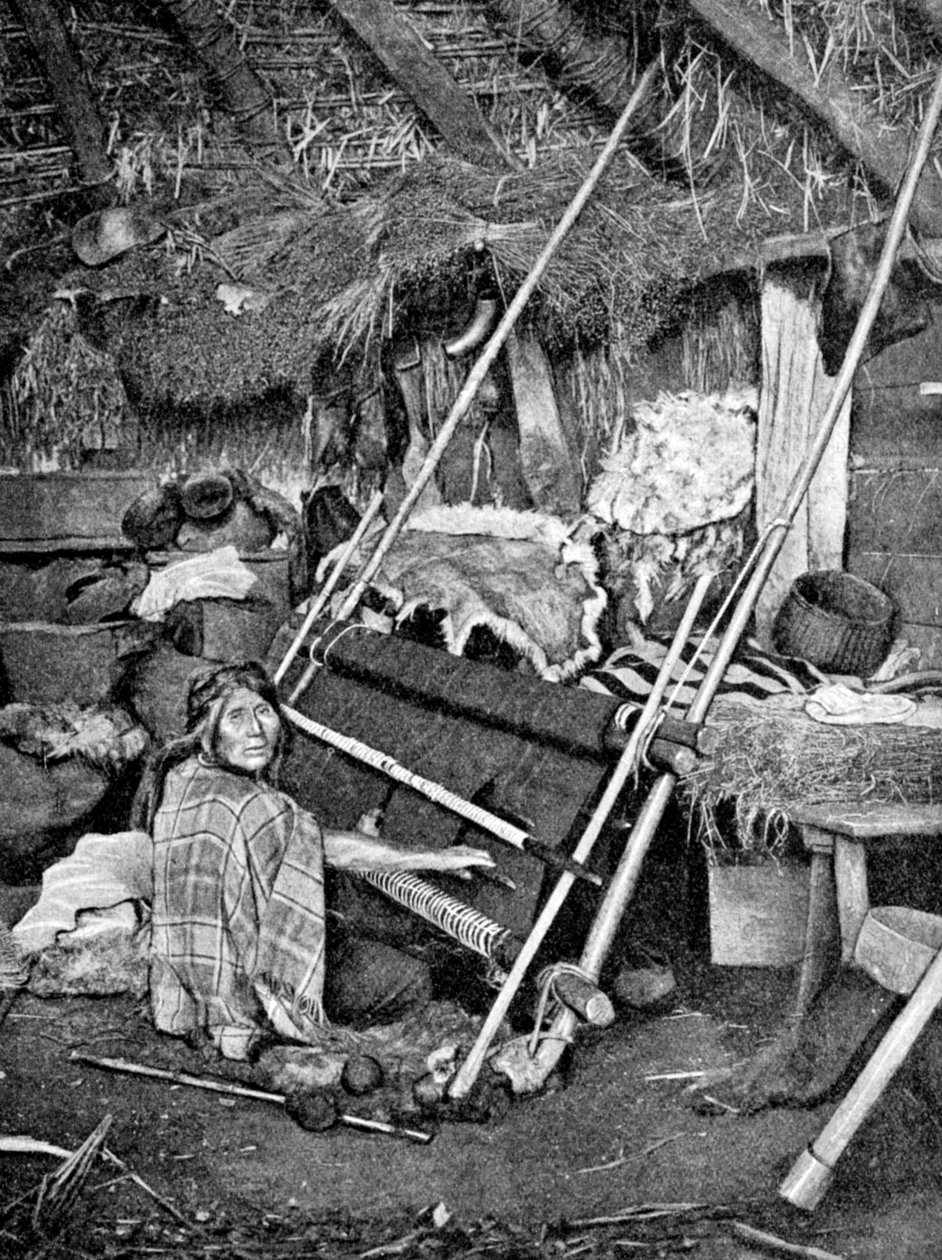 Araukansk kvinneveving, Chile, 1922 av Unbekannt