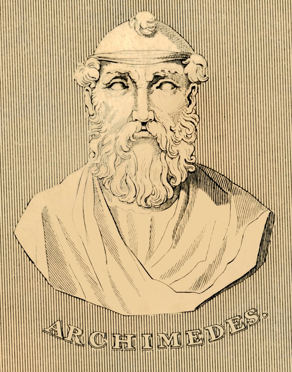 Arkimedes, ca 287-212 f.Kr., 1830. av Unbekannt