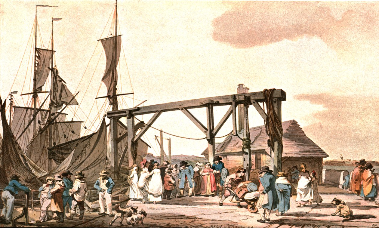 Ankomst av Hoy ved Margate, 1808, c1900. av Unbekannt