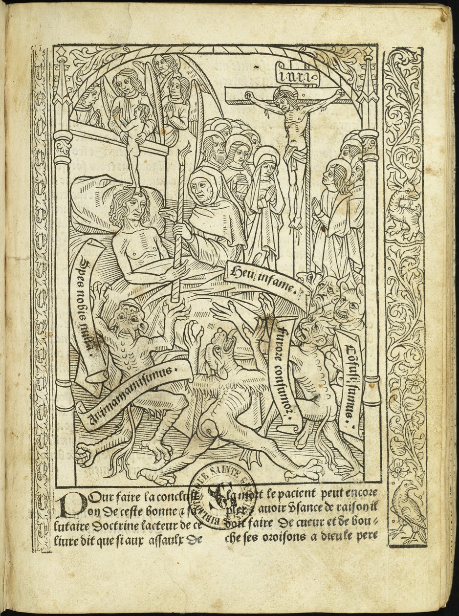 Ars moriendi Kunsten å dø, 1496. av Unbekannt
