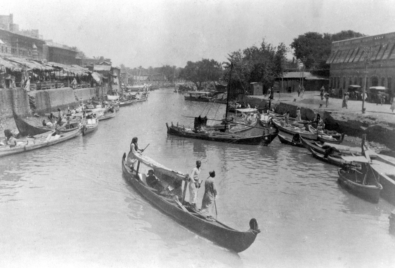Ashar Creek, Basra, Irak, 1917 av Unbekannt