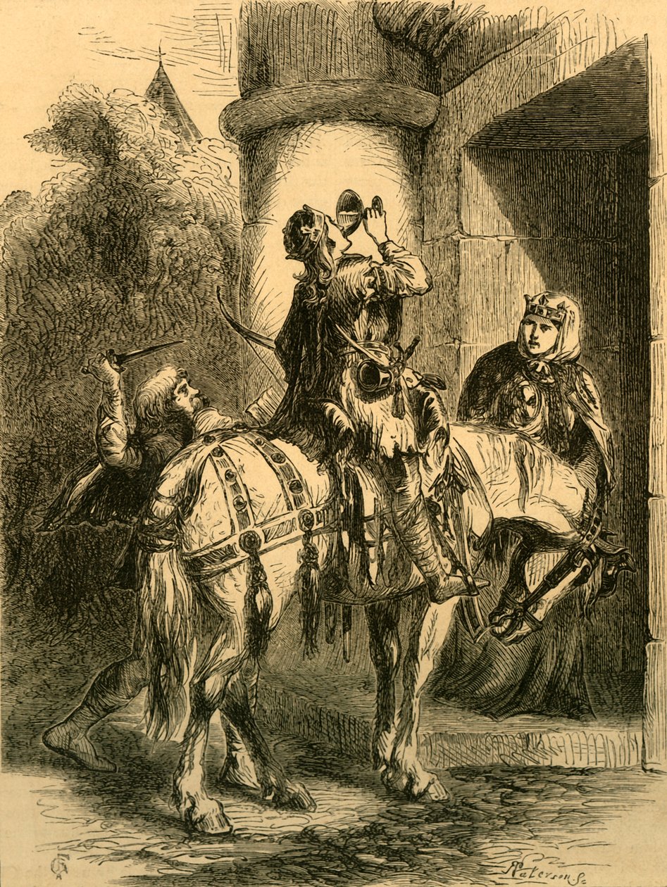 Attentatet på Edvard Martyren, c1890. av Unbekannt