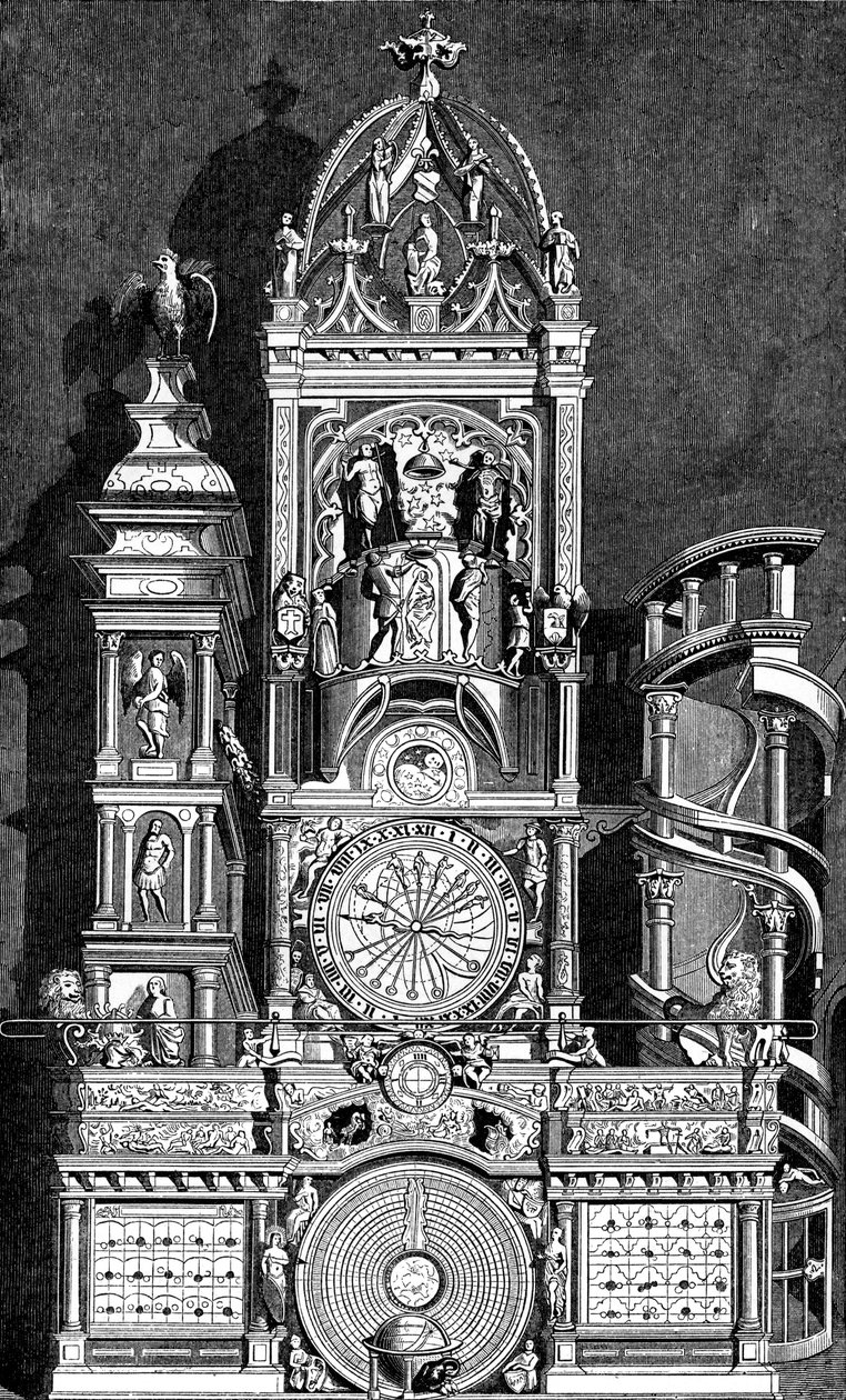 Astronomisk klokke ved katedralen i Strasbourg, 1573, 1870 av Unbekannt