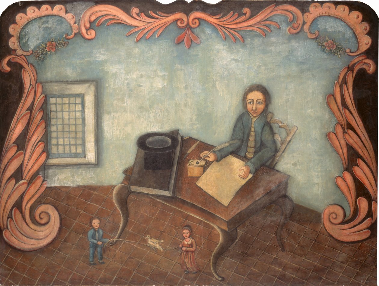 Ved skrivebordet, ca. 1790. av Unbekannt