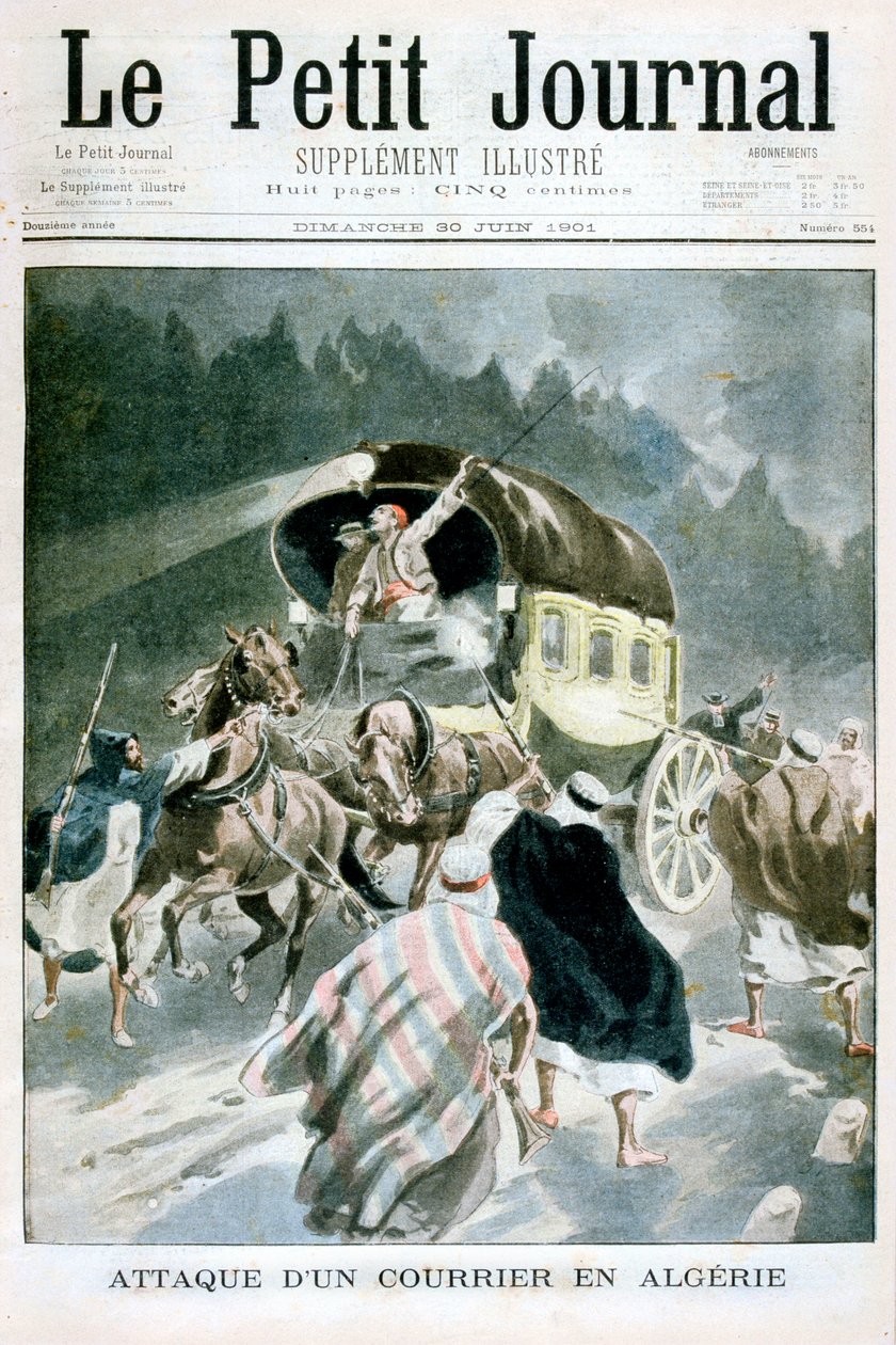 Angrep på en kurer i Algerie, 1901 av Unbekannt