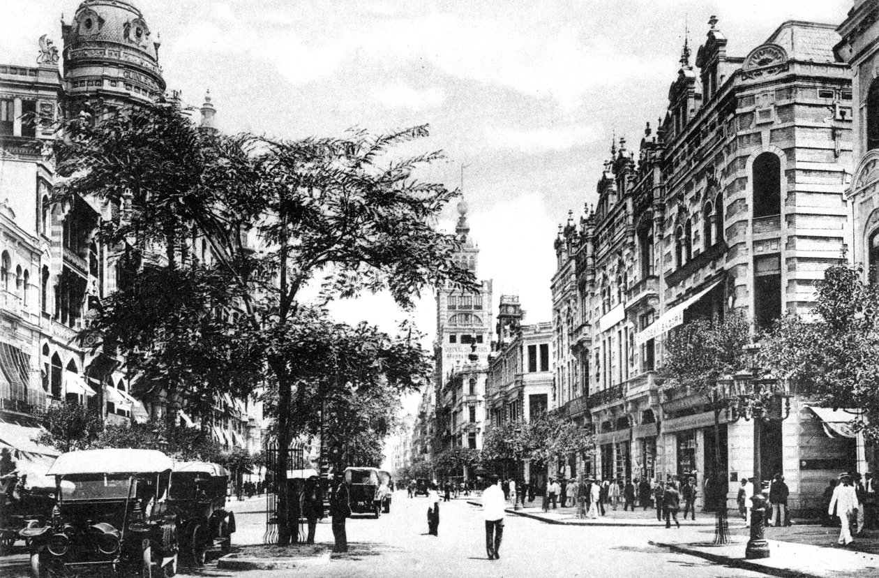 Avenida Rio Branco, Rio de Janeiro, Brasil, ca 1920-tallet av Unbekannt