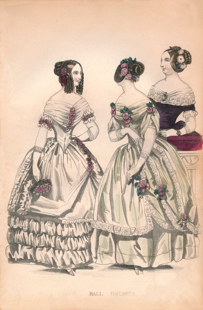 Ballkjoler, 1800-tallet. av Unbekannt