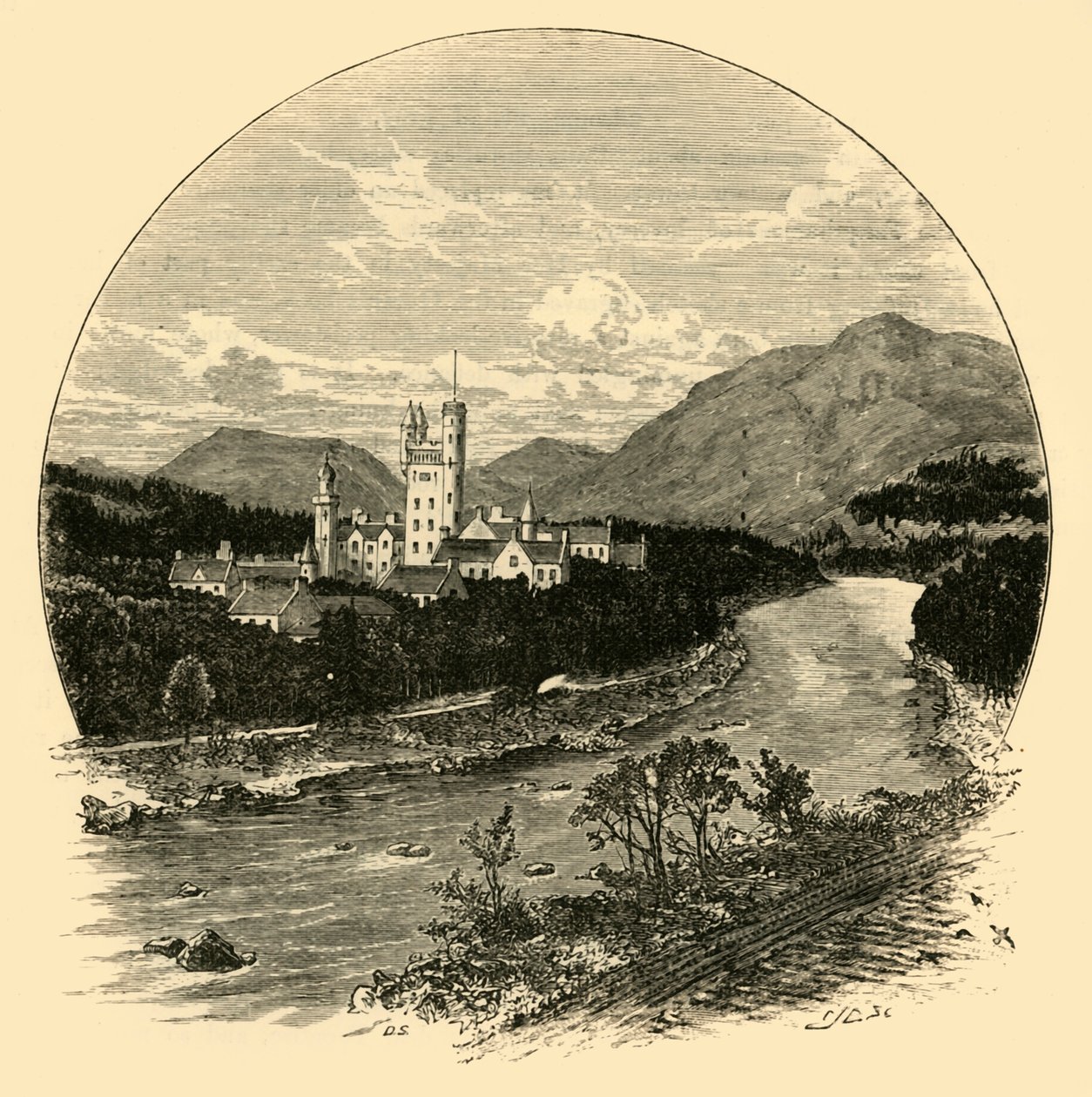 Balmoral Castle, fra veien, 1898. av Unbekannt