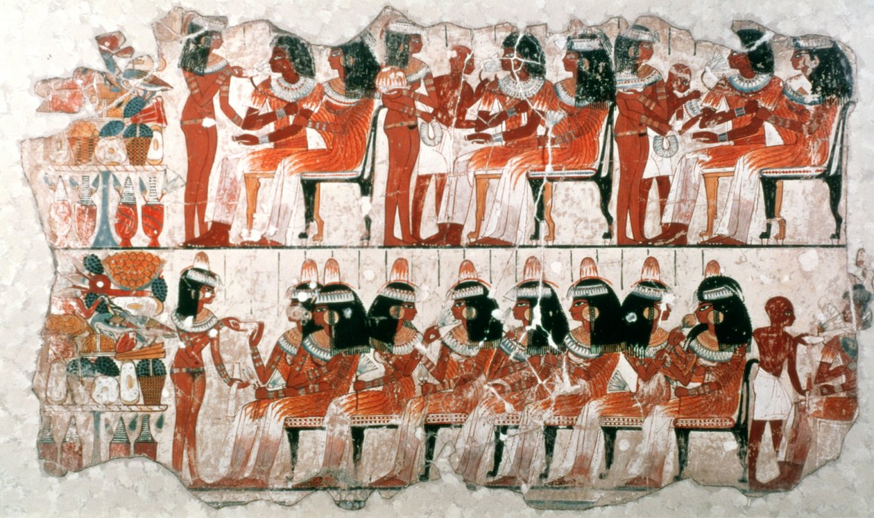 Bankettscene, 1350 f.Kr av Unbekannt