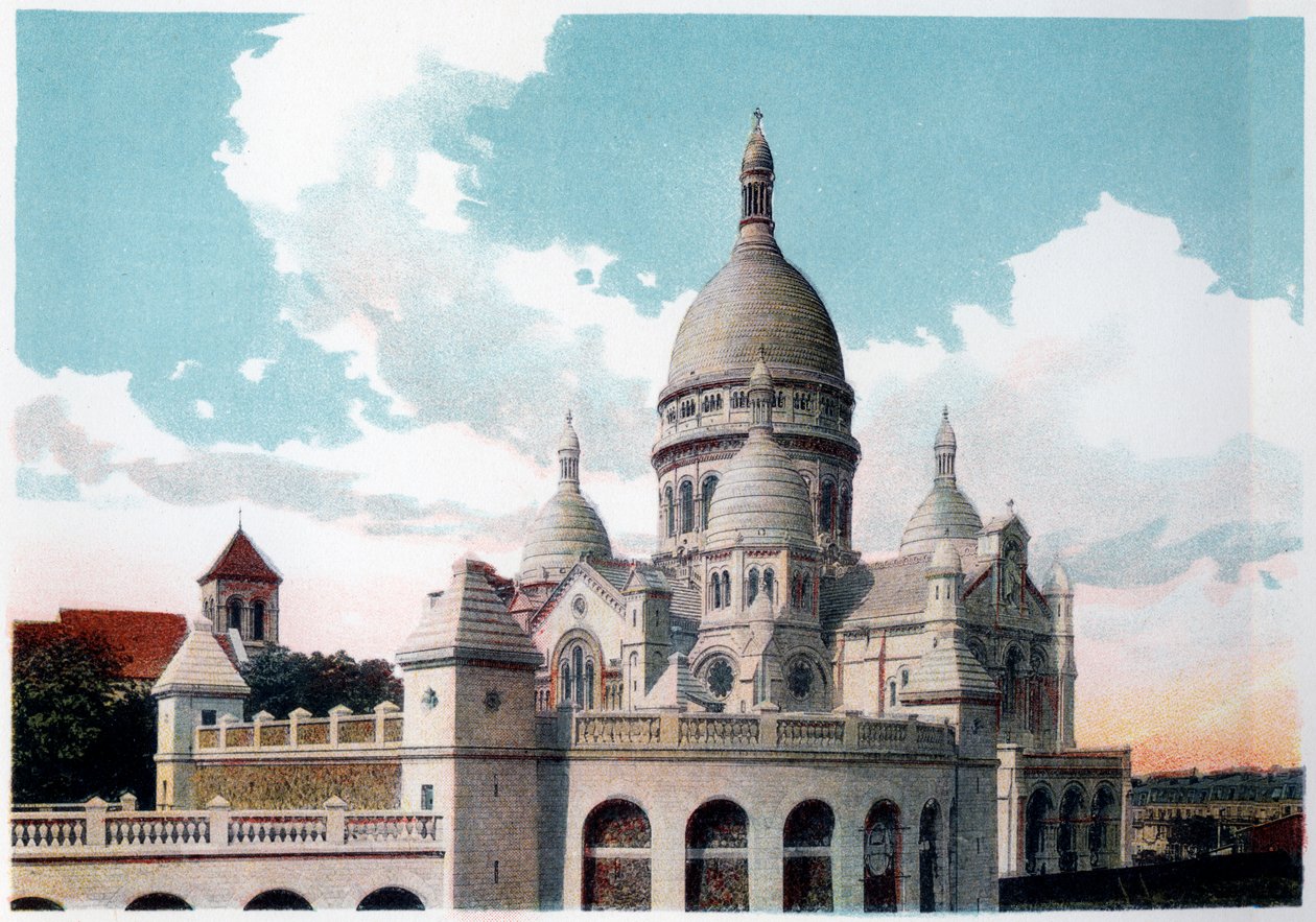 Sacre Coeur-basilikaen, Paris, ca 1900 av Unbekannt