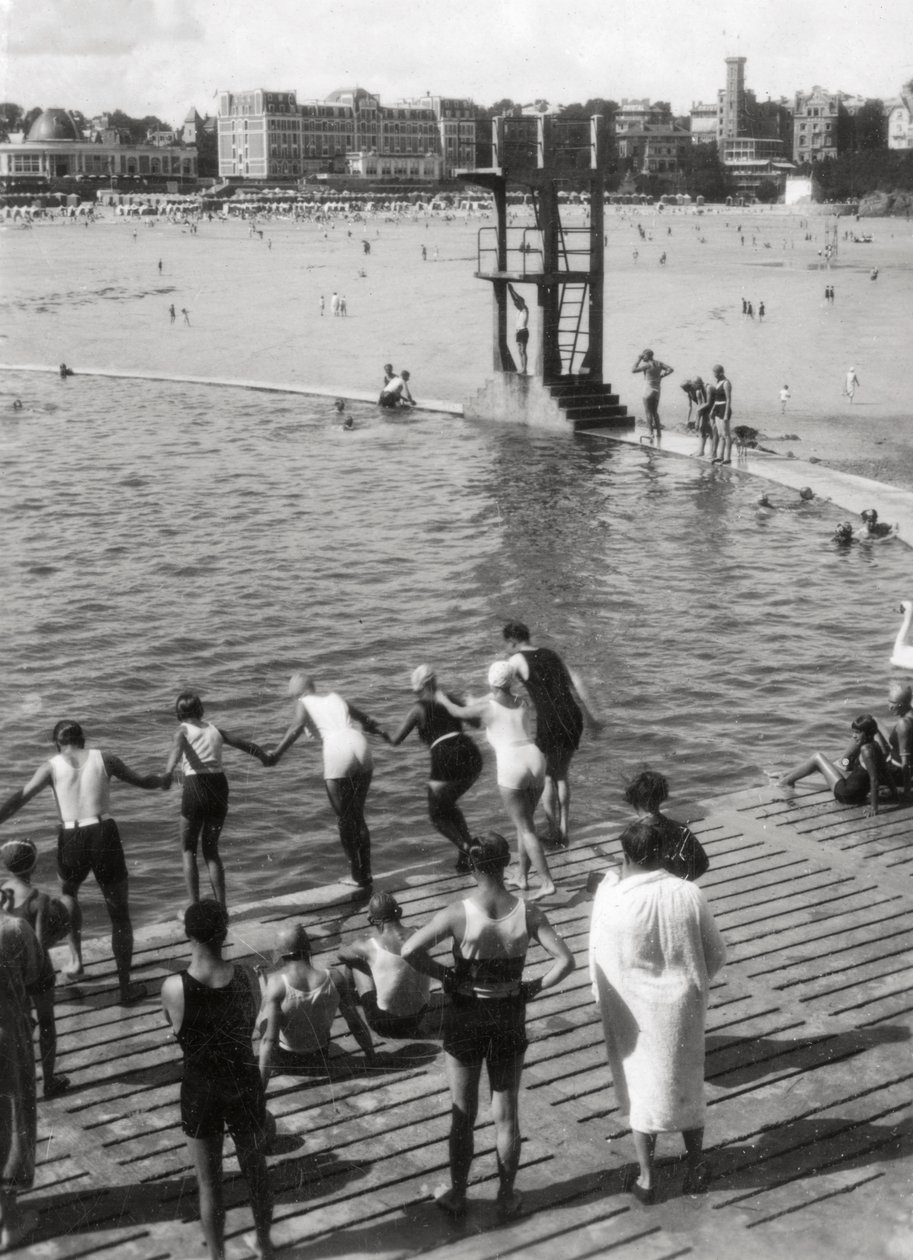 Badebasseng, Dinard, Bretagne, Frankrike, 1900-tallet av Unbekannt