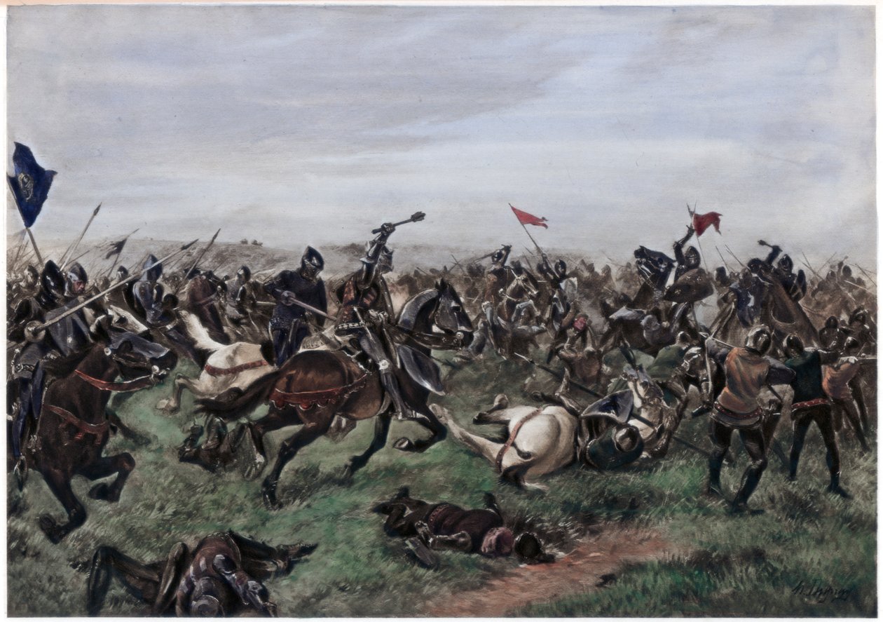 Slaget ved Agincourt, 25. oktober 1415 av Unbekannt