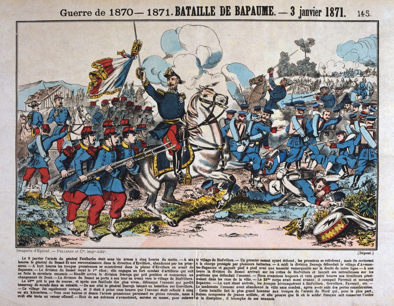 Slaget ved Bapaume, fransk-prøyssisk krig, 3. januar 1871 av Unbekannt