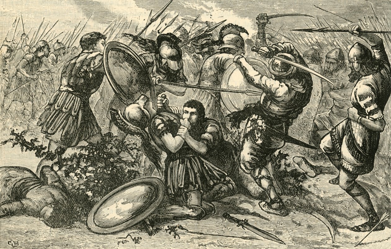 Slaget ved Cunaxa, 1890. av Unbekannt