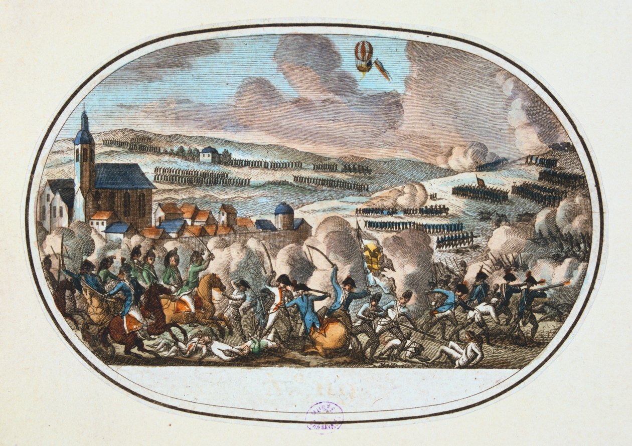 Slaget ved Fleurus, 26. juni 1794 av Unbekannt